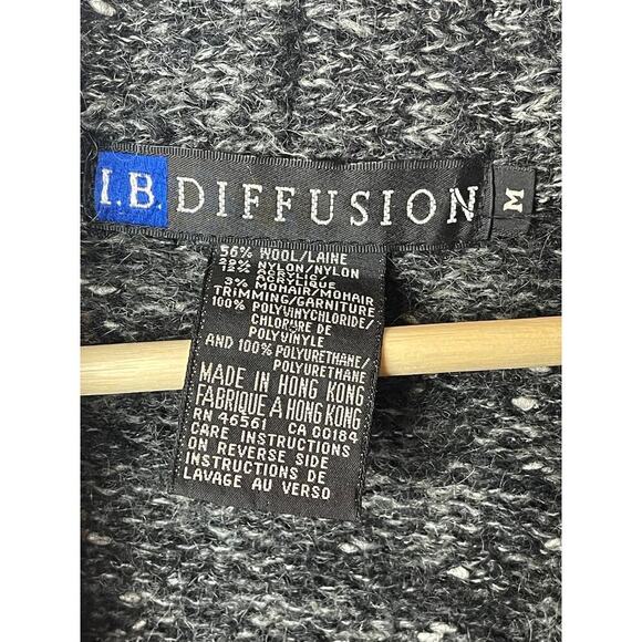 Vintage I.B. Diffusion Grey Wool Blend Cardigan Women's Size M - Picture 6 of 7
